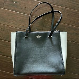 Kate Spade large black and white tote